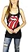 Rolling Stones Womens Long Racerback Tank Top Black
