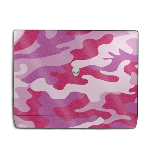 Glossy Glitter Laptop Skin Compatible with Alienware 18 Area-51 (2025) - Pink C…