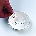 Lillian Rose Love Ring Dish, Measuring 3.5 x 3.5 inches, White