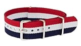 Nylon Nato Military Watch Band | Timex Weekender Replacement Strap - French Edition (20mm)