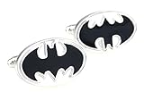 BadmenHome Classic Batman Enamel Oval Logo Cufflinks gifts for Wedding Groomsman Suit Sleeve button