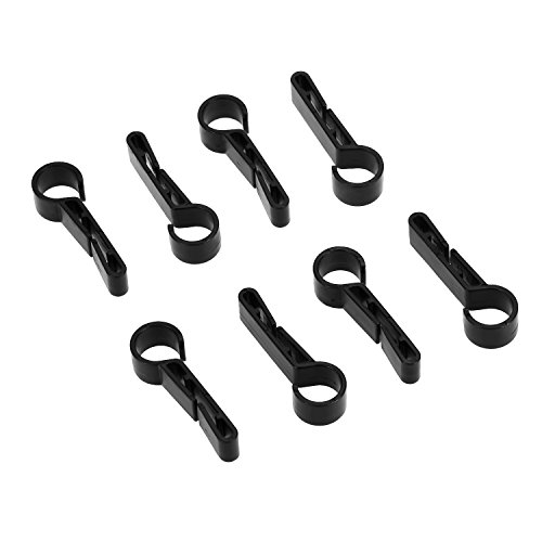 Canomo Pack of 24 Helmet Headlamp Clips Hardhat Hooks for Helmet, Hard Hat, Safety Cap, Black