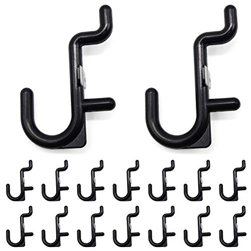 Pegboard Hooks 100packs J Shape Peg Hooks Black Peg Hook Assortment