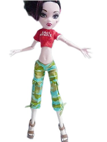 Baby Box Red blouses outfit & Camouflage pants for Monster High Doll Accessories