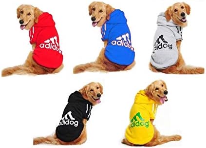 Doqi adidog Large Dog Warm Hoodies Coat Clothes Sweater Pet Jumpsuit Puppy T-Shirt Warm Autumn Winter Jackets Costume