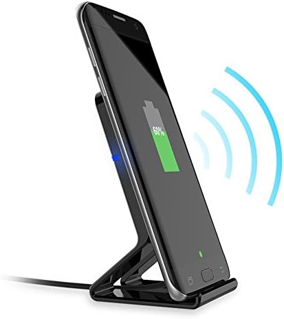 Wireless Charging Stand, Wireless Charger iPhone X, BAIVON Cell Phone Stand Holder Wireless Charger Pad Stand for iPhone X/8 Plus/8, Galaxy Note 8/S9/S9 Plus/S8/S8 Plus (Mini Black)