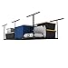 FLEXIMOUNTS 2-Piece Overhead Garage Storage Rack Set Adjustable Ceiling Storage Racks, 96" Length x 48" Width x 40" Height, 2 pcs, Black primary