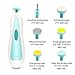 Professional Electric Baby Nail File Clippers-MiniTeasure Upgraded Nail Trimmer with LED Front Light For Newborn,Toddler,Girls and Mom Toes and Fingernails-AA Battery Operated (Not Included) (Blue)