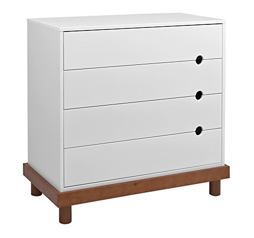 Baby Mod Olivia 4-Drawer Dresser, Amber and White