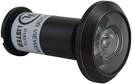 ABH Solid Brass 200 Degree Peephole Door Viewer UL Rated Glass Lenses Oil Rubbed Bronze
