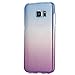 Galaxy S6 Case,ikasus [Full-Body 360 Coverage Protective] Gradient Color Ultra-Slim Scratch-Resistant Front + Back Full Coverage Soft Clear TPU Silicone Rubber Case Cover for Galaxy S6,Blue Purple