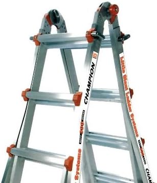 22 1A Little Giant Ladder Classic Champ Bundle - Includes 4 Accessories: Work Platform, Cargo Hold, 4ft Master Ladder Lock, & Wheels