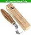 Wood Carving Hook Knife for Carving Spoons kuksa Bowls and Cups - Right Handed Spoon Carving Tools - Basic Crooked Knife for Professional Spoon Carvers and Beginners (Left-Handed Hook Knife)
