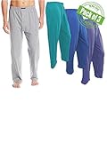 Andrew Scott Men's 3 Pack Cotton Knit Jersey Lightweight Yoga Lounge Sleep Pant