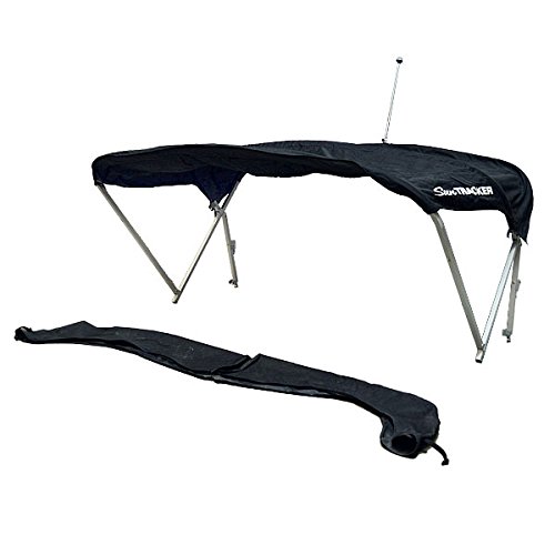 Sun Tracker OEM Original 2014 FB 20 SIG Black 98-103 Inch Aluminum Pontoon Boat Canopy Bimini Top w/ Light 44705-14