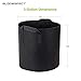 BLOOMSPECT 5-Pack 3 Gallon Grow Bags, Aeration Fabric Pots, Heavy Duty Thickened Nonwoven Plant Container with Handlesthumb 1