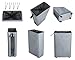 ZERO JET LAG Slim Laundry Storage Hamper with Wheels - Large Clothes Hamper - Basket With Wheels - Rolling Storage - Rolling Dirty Laundry Bin (25 Inches, Silver Gray)