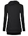 Miusey Womens Raglan Long Sleeve Cowl Neck Pullover Casual Tunic Sweatshirts with Pockets
