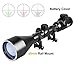 CVLIFE Tactical 3-9X56 Red&Green Mil-dot Illuminated Optics Hunting Air Rifle Scope with Free Mounts
