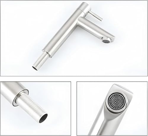 Torneira para Bancada de Pia de Banheiro em Aço Inoxidável Premium com Acionamento 1/4 de Volta, Design Moderno, Alta Durabilidade e Instalação Simples – Qualidade Premium LNSTORE