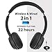 [2019 New!] Avantree AH6B Bluetooth on Ear Headphones with Detachable Mic, Hi-Fi Stereo Wireless Headset, 22h Working Time for Music, Home Office, PC Computer, Skype, Phones, Tabletsthumb 4