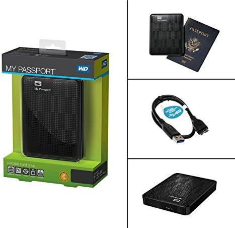 New DIY WD MY PASSPORT 2.5 inch USB 3.0 SATA HDD Case Box HDD Hard Drive External (Color: Black)