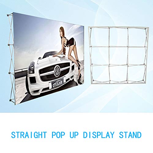 EVIEUN Aluminum Portable Straight Pop Up Trade Show Display Stand Backdrop Booth Frame Wedding Decoration Wall Holiday Promotion Wall 8X8Ft - Thumbnail 5