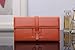Grebago Women's Genuine Leather Long Wallet Clutch Purse Handbag Card Holder Case with Coin Zipper Pocket Orange (Gift box)