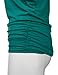 BIADANI Womens Short Sleeve Boat Neck Side Shirring Dolman Drape top