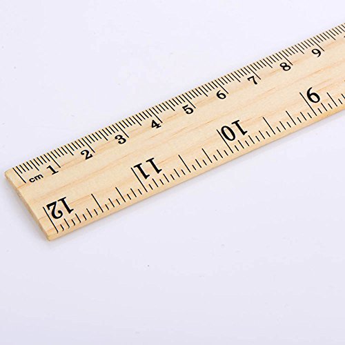 AhlsenL 10 Pack Wood Ruler Set Wooden Measuring Rulers for School and Office Easy to Read 12 inch