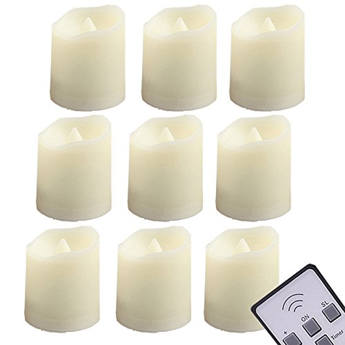 Led tealights candles remote control timer tea lights -…