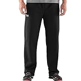 Under Armour Mens Fleece Open Bottom Team Pant Black/White