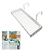 Chris-Wang Iron Wire Outdoor Rectangle Plant Caddy, Patio Fence Deck Porches Railing Shelf Flower Pots and More Holder, Space-Saving Office Cubicle Grid Works Sundries Storage Rack(White)thumb 4