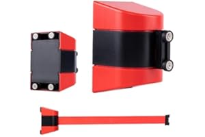 RSBFER Retractable Belt Barrier, Magnetic Wall Mounted Safety Cordon Barrier for Crowd Control Retail Stores, Airports, Banks