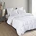 Wake In Cloud - Goose Down Comforter/Duvet Insert, 100% Cotton Shell, All Seasons 750+ Fill Power, 8 Tabs at Corners and Midpoints (White, Full Size)