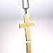 U7 Men Stainless Steel Chain 18K Gold Plated Bible Verse Lords Praying Hands Pendant Necklace Religious