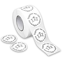 500 Difference Gray Ribbon Stickers (500 Stickers) - Awareness Sticker
