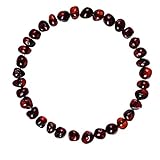 Natural Baltic Amber Adult Stretchable Bracelet/Anklet Cherry Colour Baroque By Amber Corner