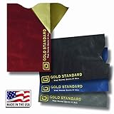 RFID Secure Sleeves 4 Pack Leatherlook Collection - RFID Blocking Gold Standard Sleeves - Made in the USA (Rawhide)