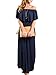 Aifer Women Off The Shoulder Ruffle Long Dress Side Split Beach Maxi Dresses
