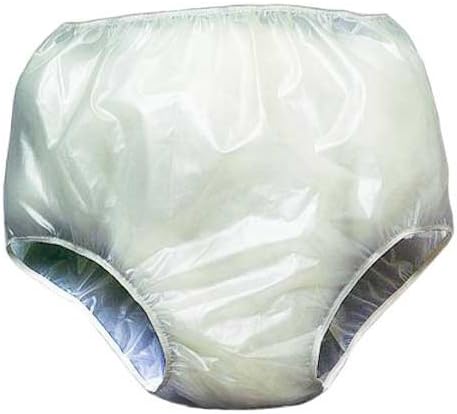 Waterproof Pants - Soft Vinyl Waterproof Incontinence Pants. Pack of 3 (Large), White