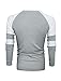 uxcell Men Contrast Color Raglan Tee Shirt Light Gray S US 34