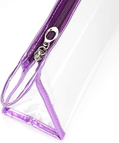 Hedume 10 Pcs Transparent Waterproof Cosmetic Bag, PVC Clear Makeup Organizing Bags With Zipper Perfect for Bathroom, Travel 3 Hedume 10 Pcs Transparent Waterproof Cosmetic Bag, PVC Clear Makeup Organizing Bags With Zipper Perfect for Bathroom, Travel