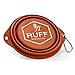 Ruff Products BarkBowl (800ml) - Collapsible Dog Bowl (Burnt Orange) Premium Quality, Platinum-Cured Food Grade Silicone, No Plastic Rim, Food Safe, Large Travel Bowl