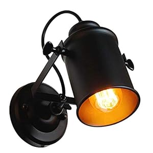 DAXGD Wandlamp, industriële vintage lamp voor thuis, decoratieve hanglamp op de arm met zwenkarm