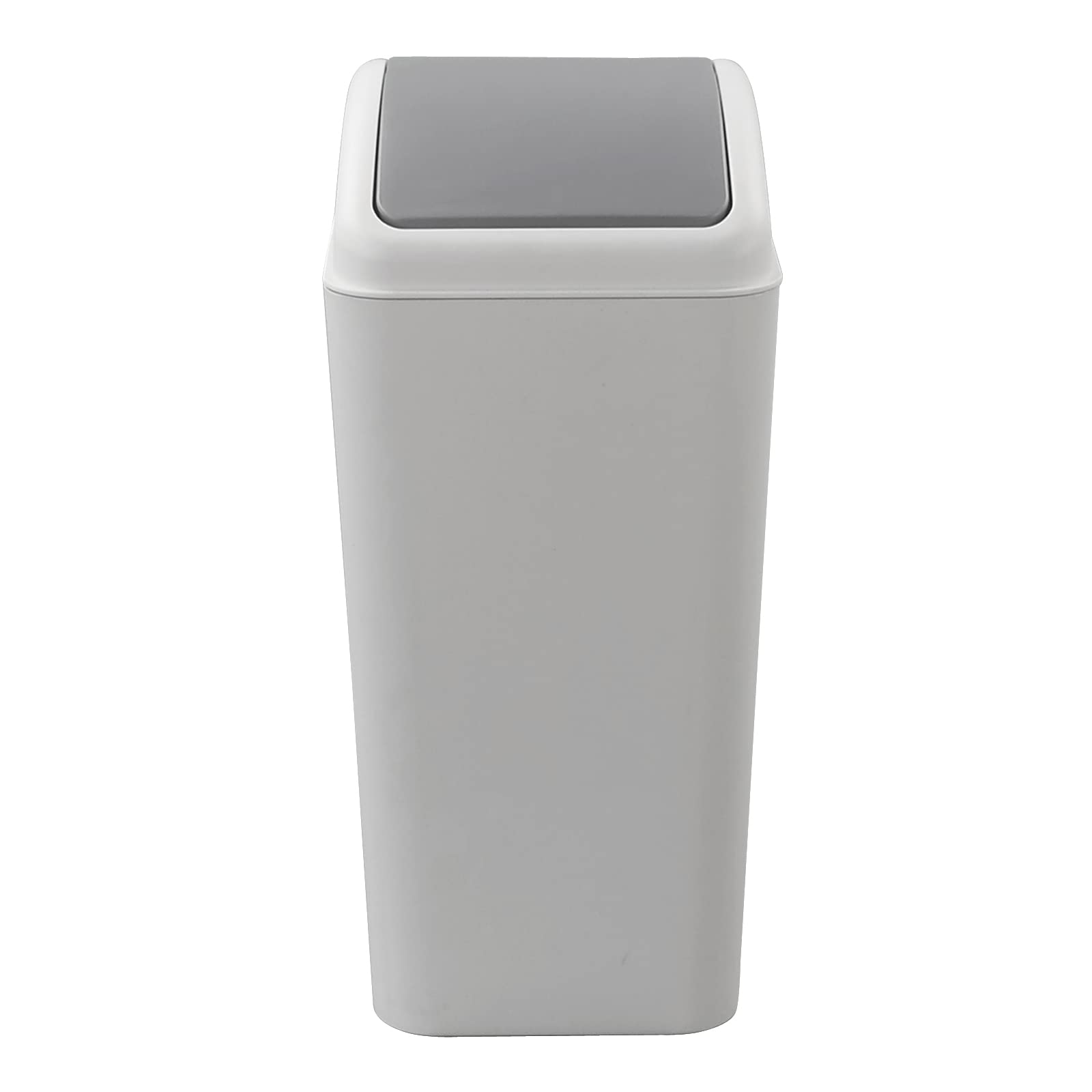 Photo 1 of Kekow 4.5 Gallon Small Plastic Trash Can, Swing Lid Waste Can, Gray
