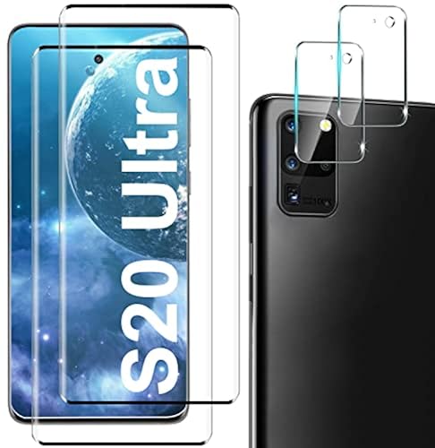 Coliary [2+2 Pack]Galaxy S20 Ultra Screen Protector, HD Clear
