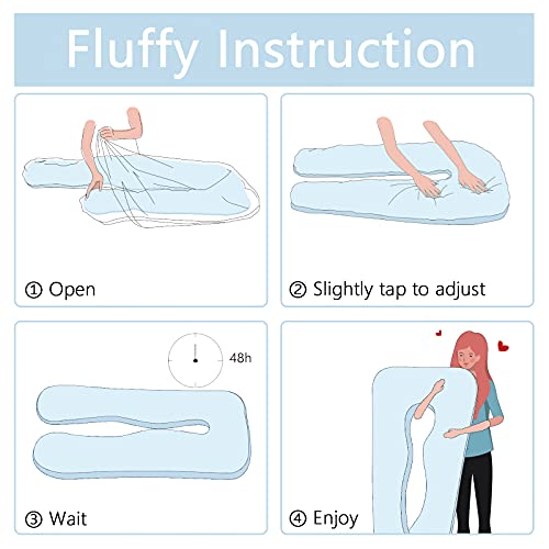 QUEEN ROSE Cooling Pregnancy Pillows, U Shaped Silky Maternity Pillow