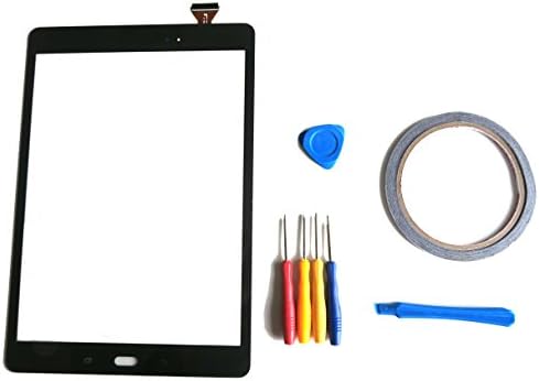 For Samsung Galaxy Tab A 9.7 SM-T550 T550 Black Touch screen digitizer Replace+ Tools (Double-sided adhesive is Also included)