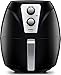 Utopia Kitchen Air-Fryer - 1300-Watt 3.2-Quart Oil Less Fryer - 50 Recipes Cookbook - Black